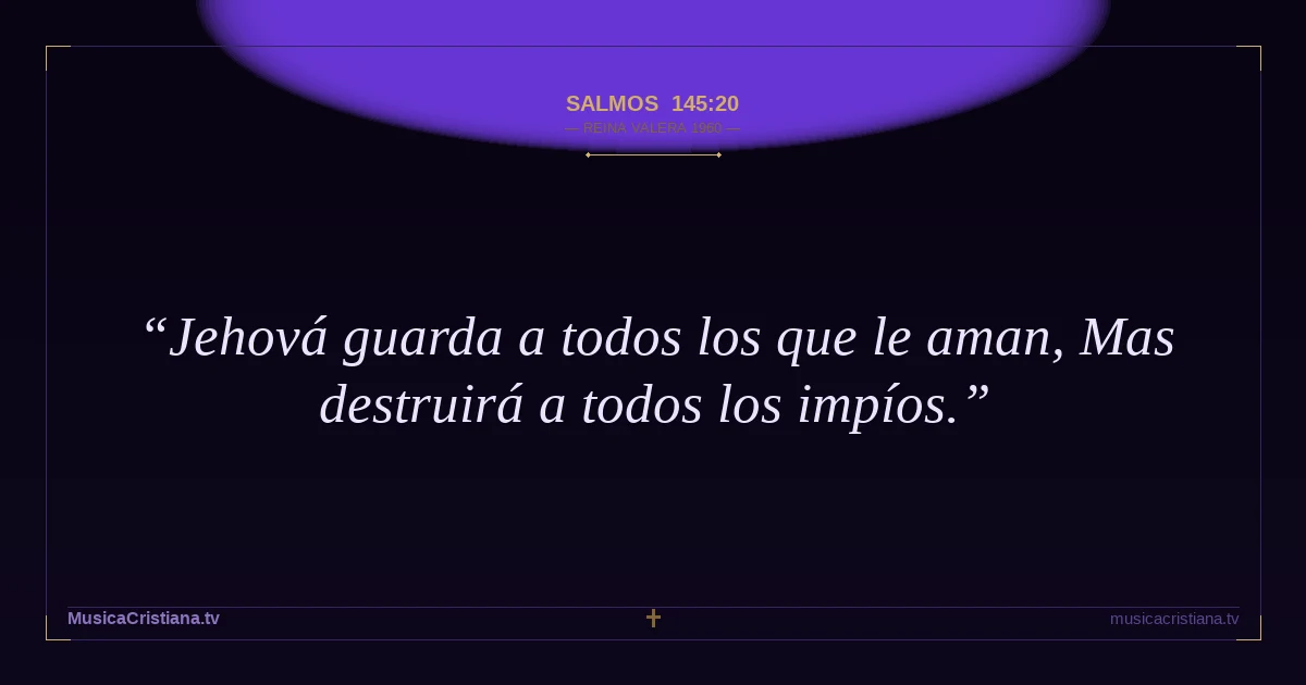 Salmos 145:20 — Biblia Reina Valera 1960 — MusicaCristiana.tv