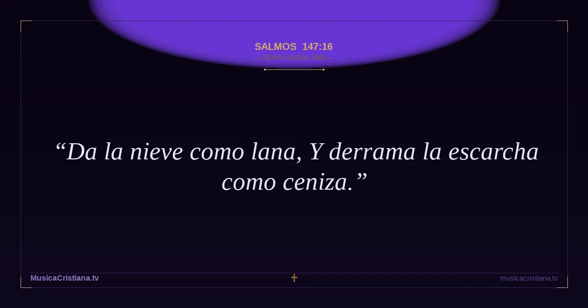 Salmos 147:16 — Biblia Reina Valera 1960 — MusicaCristiana.tv