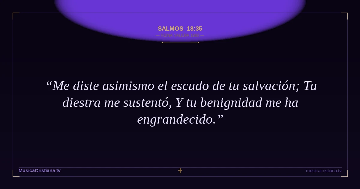 Salmos 18:35 — Biblia Reina Valera 1960 — MusicaCristiana.tv