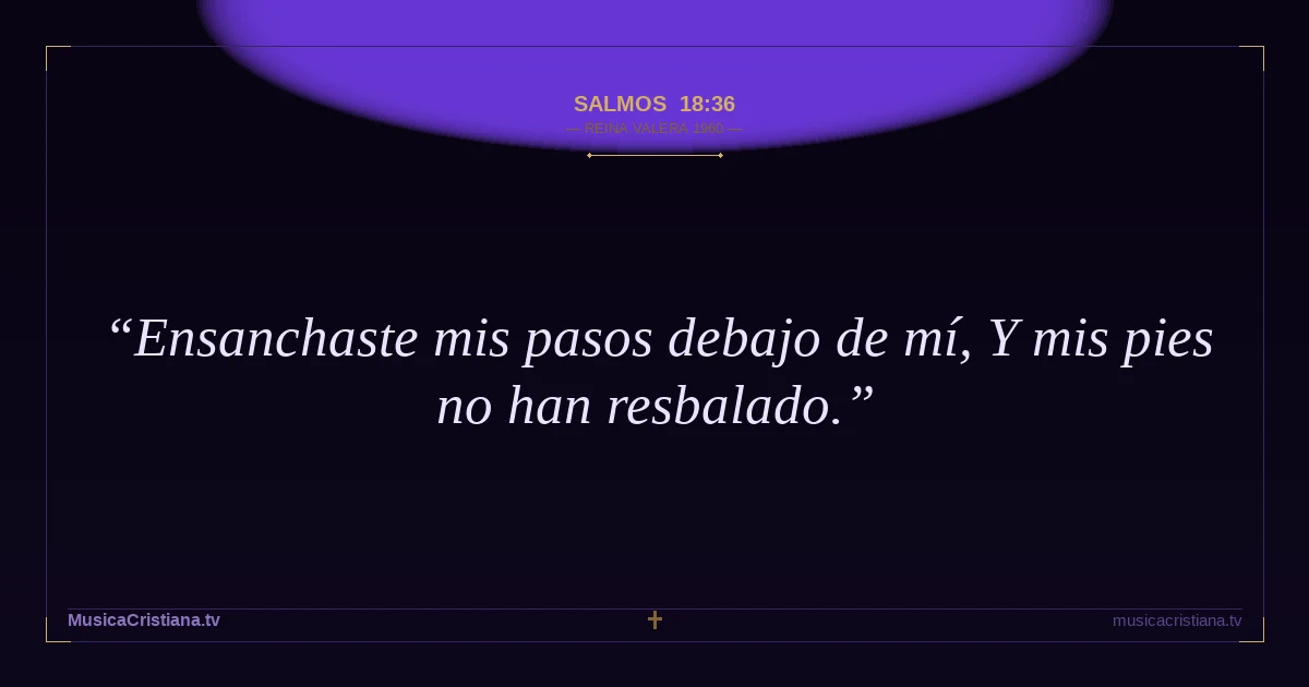 Salmos 18:36 — Biblia Reina Valera 1960 — MusicaCristiana.tv