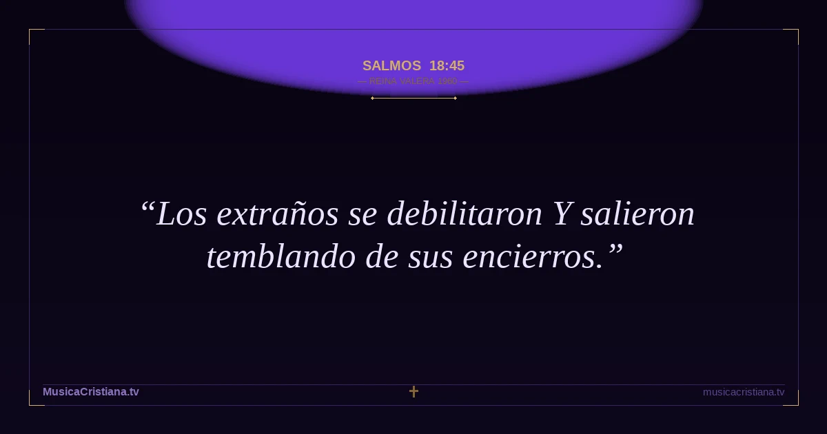Salmos 18:45 — Biblia Reina Valera 1960 — MusicaCristiana.tv