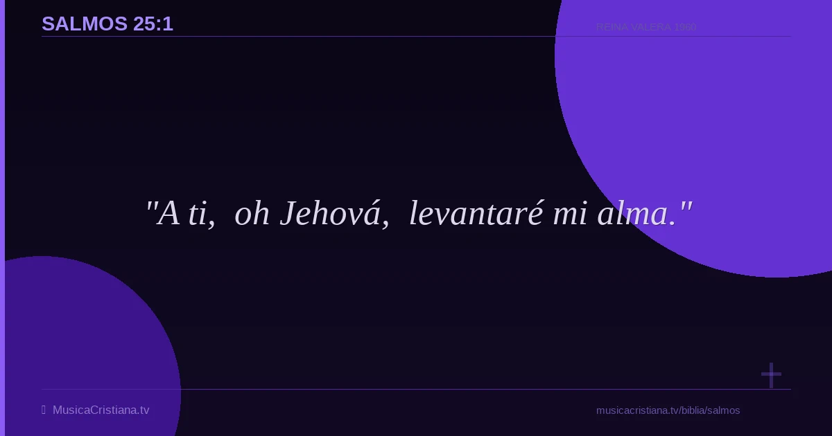Salmos 25:1 — Biblia Reina Valera 1960 — MusicaCristiana.tv