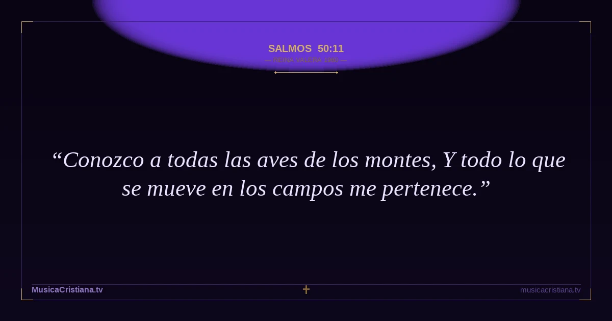 Salmos 50:11 — Biblia Reina Valera 1960 — MusicaCristiana.tv