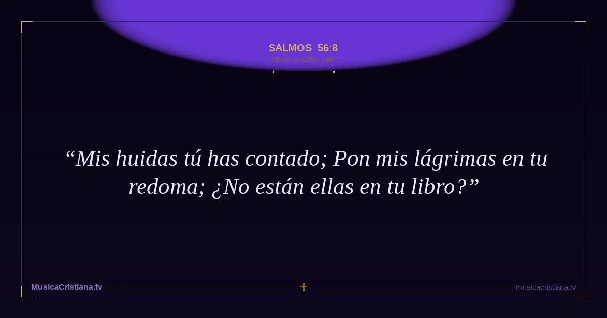 Salmos 56:8 — Biblia Reina Valera 1960 — MusicaCristiana.tv