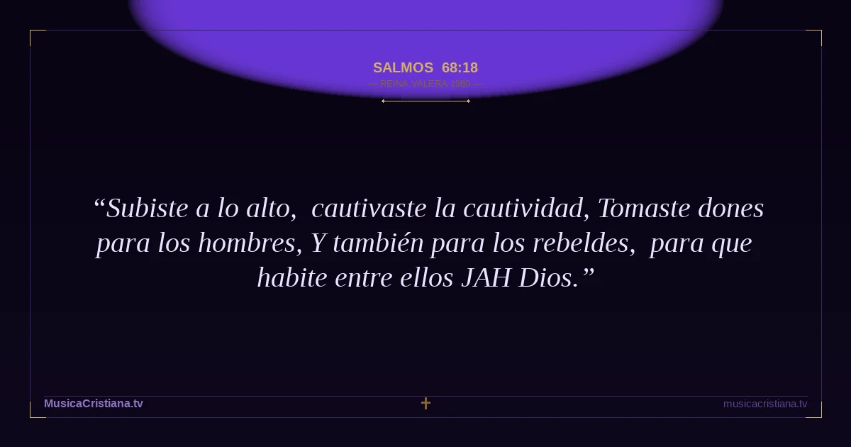 Salmos 68:18 — Biblia Reina Valera 1960 — MusicaCristiana.tv