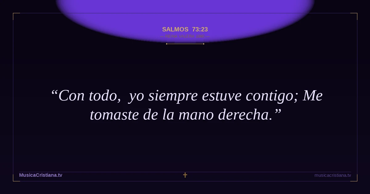 Salmos 73:23 — Biblia Reina Valera 1960 — MusicaCristiana.tv