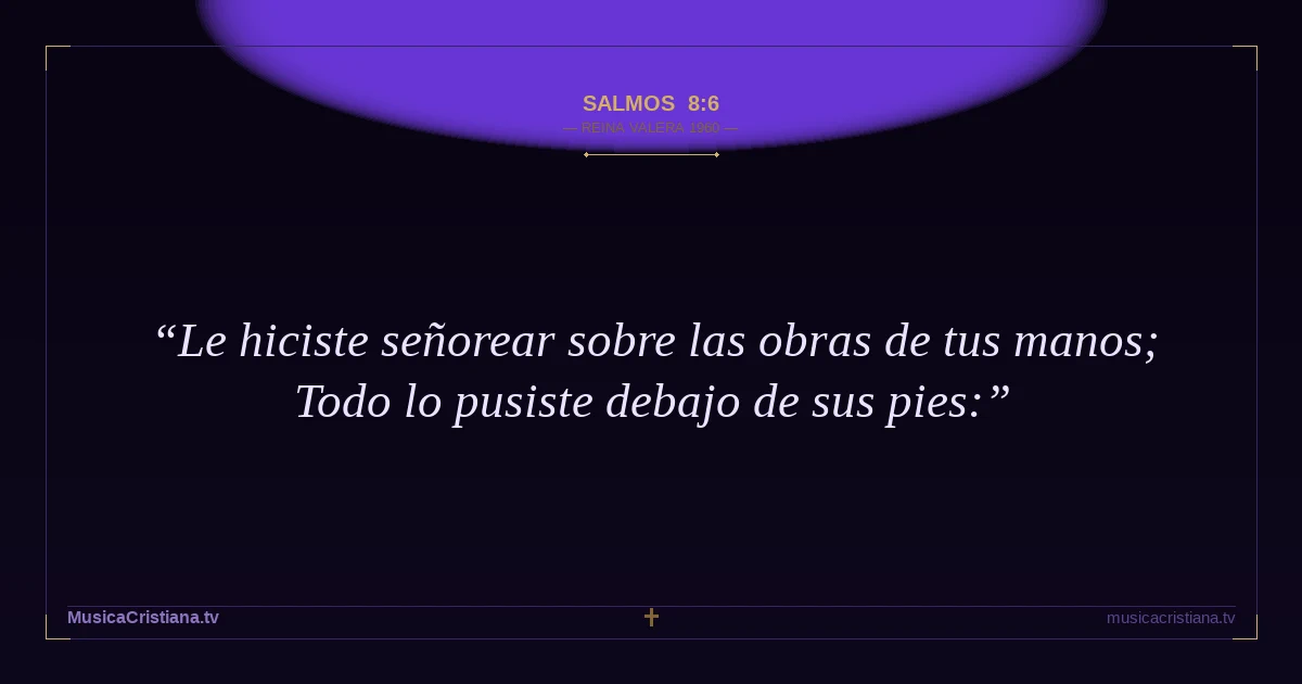 Salmos 8:6 — Biblia Reina Valera 1960 — MusicaCristiana.tv