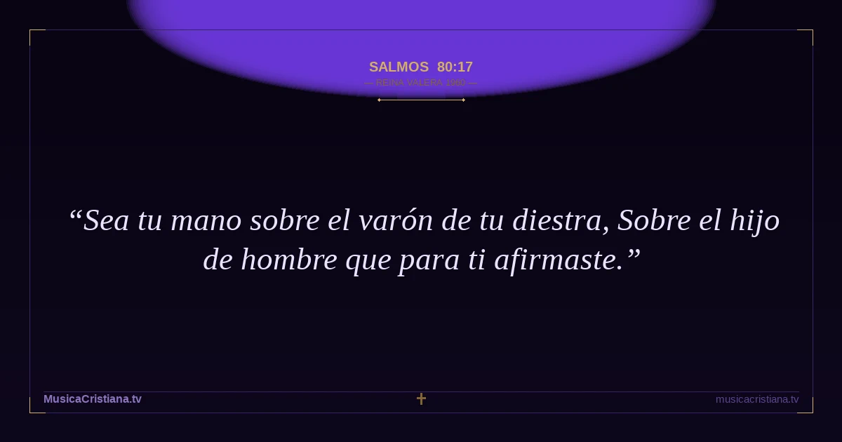 Salmos 80:17 — Biblia Reina Valera 1960 — MusicaCristiana.tv