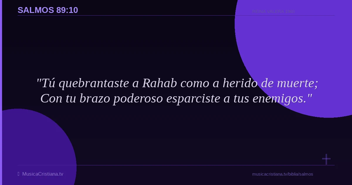 Salmos 89:10 — Biblia Reina Valera 1960 — MusicaCristiana.tv