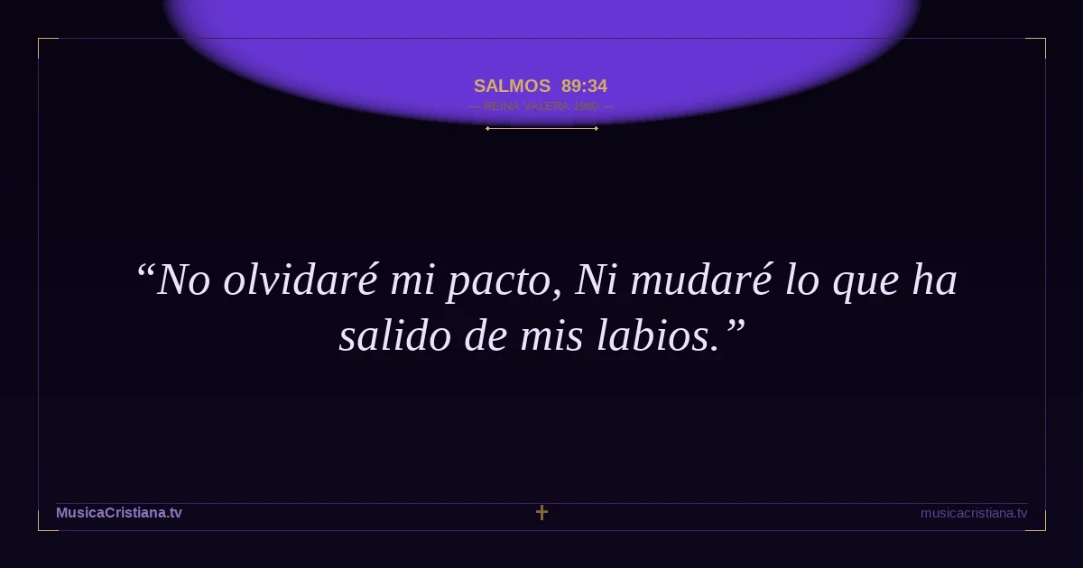 Salmos 89:34 — Biblia Reina Valera 1960 — MusicaCristiana.tv