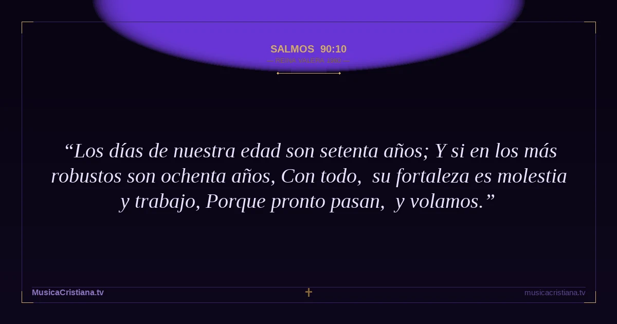 Salmos 90:10 — Biblia Reina Valera 1960 — MusicaCristiana.tv