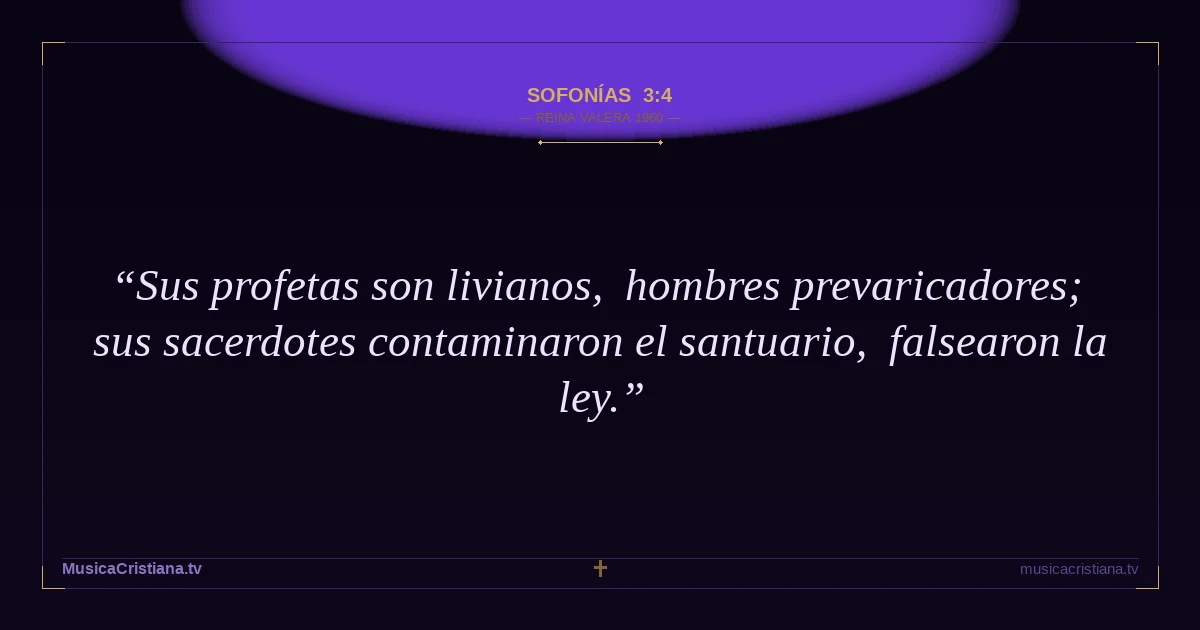 Sofonías 3:4 — Biblia Reina Valera 1960 — MusicaCristiana.tv